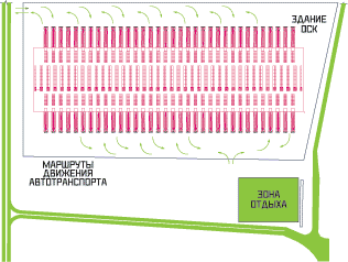 рисунок 9. Компоновочный вариант, имеющий максимальную пропускную способность