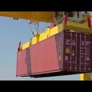 Liebherr - Rubber Tyre Ganry Cranes working at Dublin Port, Ireland